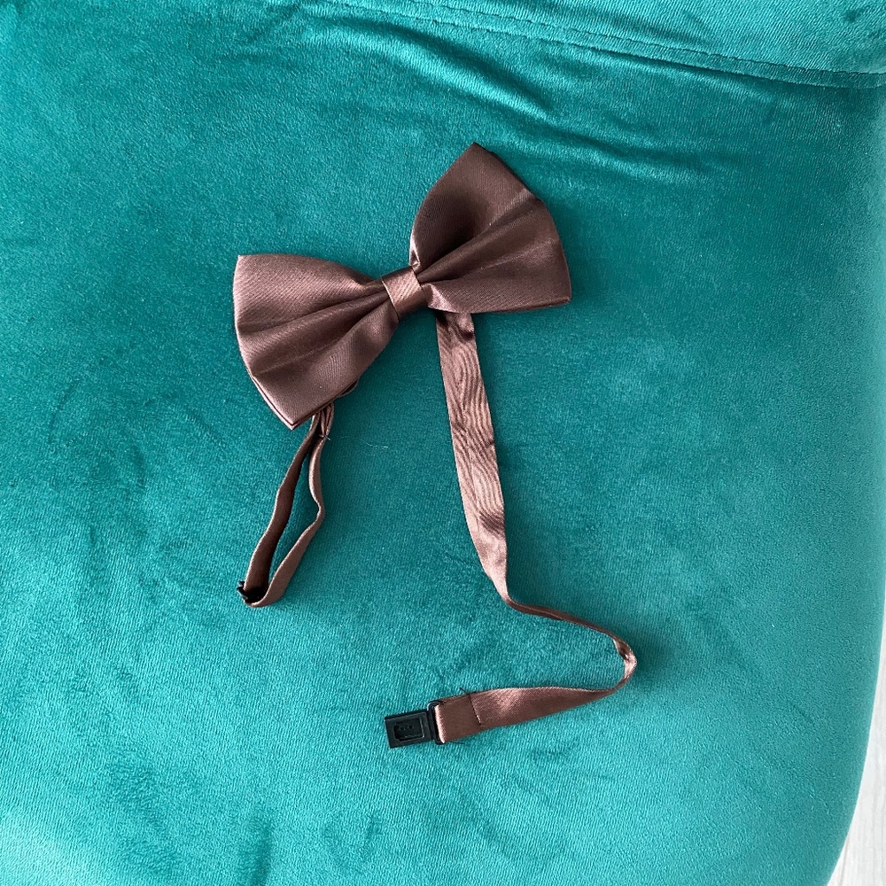 Boy's Brown Satin Bow Tie